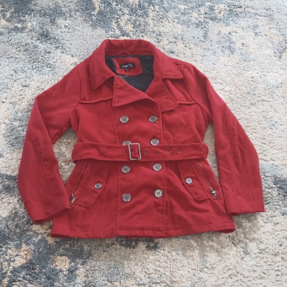 Rue 21 NWOT Red Trench Jacket